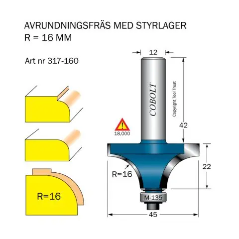 Endast denna vecka Cobolt 317-160 Avrundningsfräs